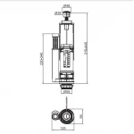 Комплект арматури Koer KT-0301-1/2" (спускна 2-х + наповнювальна з універс. підключенням) (KR5058)