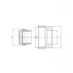 Евроконус для подключения медной трубы Koer KR.1149 - 3/4"x15 (KR5131)