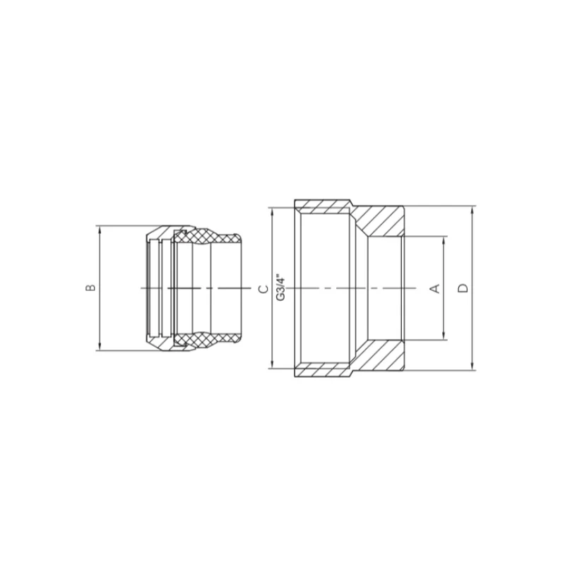 Евроконус для подключения медной трубы Koer KR.1149 - 3/4"x15 (KR5131)