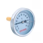 Термометр аксиальный Koer KT.671A D=63мм 120 град. 1/2'' с погружной гильзой, щуп=50мм (KR5146)