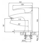 Смеситель для умывальника Koer KB-10007-07 (Цвет графит) (KR5150)