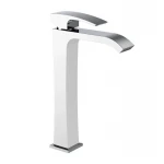 Смеситель для умывальника Koer KB-13007-04 высокий (Цвет хром+белый) (KR5153)