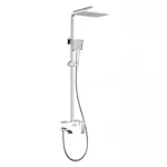 Душевая колонна KOER KB-56007-04 со смесителем, 3 функции (Цвет хром+белый) (KR5159)