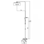 Душевая колонна со смесителем Koer KB-56007-07, 3 функции (Цвет графит) (KR5160)