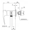 Смеситель для гигиенического душа Koer KB-23007-07 (Цвет графит) (KR5163)