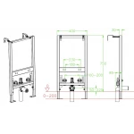 Комплект інсталяційний для біде Koer KT-0402 (без панелі змиву) (KR5167)