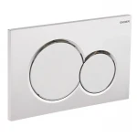 Панель змиву Koer KT-0601-01 240x160x10mm пластикова, кнопка кругла (колір хром) (KR5174)