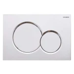 Панель змиву Koer KT-0601-01 240x160x10mm пластикова, кнопка кругла (колір хром) (KR5174)