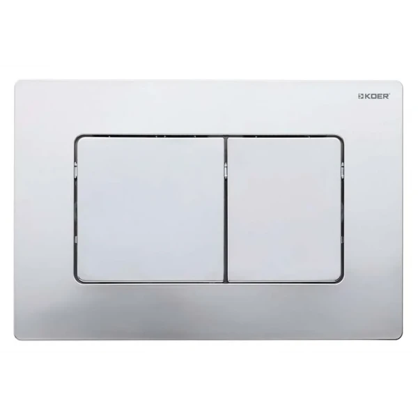 Панель смыва KOER KT-0602-01 пластиковая, кнопка квадратная (KR5178)