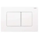 Панель змиву Koer KT-0602-03 240x160x10mm пластикова, кнопка квадратна (колір білий) (KR5180)