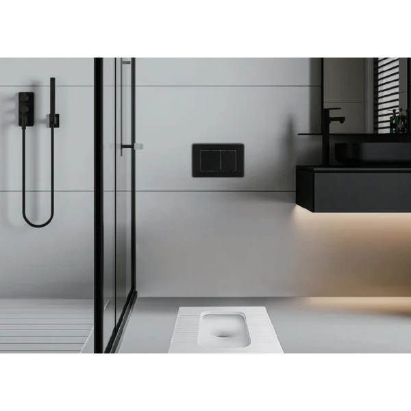 Панель смыва KOER KT-0602-05 пластиковая, кнопка квадратная (KR5181)