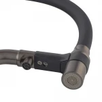 Смеситель для кухни Koer KB-74027-02 с функцией "водопад" и черным силиконовым изливом (KR5201)