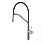 Смеситель для кухни Koer KI-70026-02 с черным силиконовым изливом (KR5209)