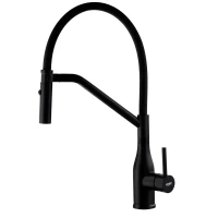 Змішувач для кухні Koer KI-70026-05 з чорним силіконовим виливом (KR5210)