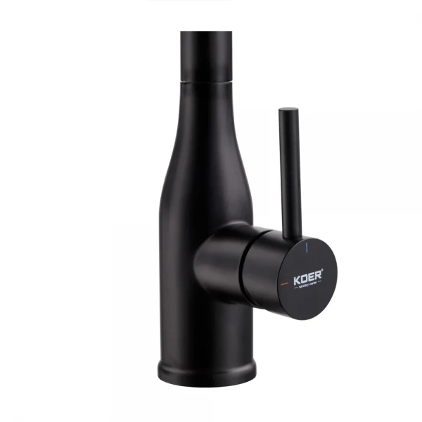 Смеситель для кухни Koer KI-70026-05 с черным силиконовым изливом (KR5210)