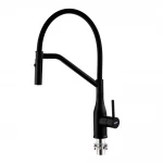 Смеситель для кухни Koer KI-70026-05 с черным силиконовым изливом (KR5210)