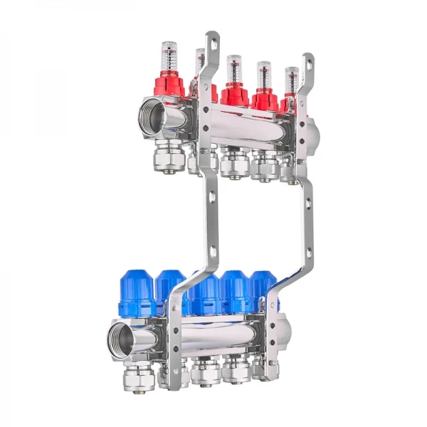 Колекторний блок з витратомірами та євроконусами Koer KR.1210-7 - 1