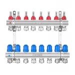 Коллекторный блок с расходомерами и евроконусами Koer KR.1210-8 - 1"x8 WAYS (KR5270)