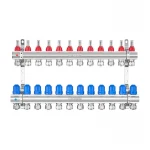 Коллекторный блок с расходомерами и евроконусами Koer KR.1210-12 - 1"x12 WAYS (KR5274)