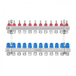 Колекторний блок з витратомірами та євроконусами Koer KR.1210-12 - 1"x12 WAYS (KR5274)