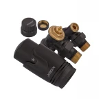 Комплект для подключения радиатора Koer SET-24.Black - 1/2'' угловой с термоголовкой (KR5283)