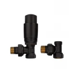 Комплект для подключения радиатора Koer SET-24.Black - 1/2'' угловой с термоголовкой (KR5283)