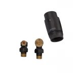 Комплект для подключения радиатора Koer SET-24.Black - 1/2'' угловой с термоголовкой (KR5283)