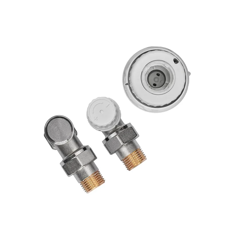 Комплект для підключення радіатора Koer SET-23 - 1/2'' кутовий з термоголовкою, клікове кріплення (KR5284)
