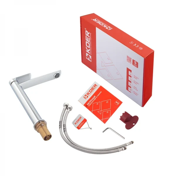 Смеситель для умывальника Koer KB-11028-01 высокий (KR5293)