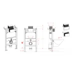 Інсталяція для підвісного унітазу Koer KT-0403 500x165x820mm без панелі змиву (KR5313)