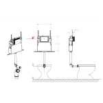 Інсталяційний бачок для підлогового унітазу Koer KT-0405 420x120x750mm без панелі змиву (KR5314)