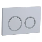 Панель змиву Koer KT-0605-03 220x140x12mm пластикова, кнопка кругла (колір білий) (KR5316)