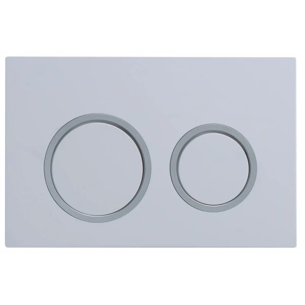 Панель змиву Koer KT-0605-03 220x140x12mm пластикова, кнопка кругла (KR5316)