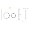 Панель змиву Koer KT-0605-03 220x140x12mm пластикова, кнопка кругла (KR5316)