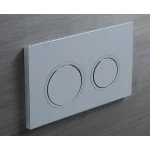 Панель змиву Koer KT-0605-01 220x140x12mm пластикова, кнопка кругла (колір хром) (KR5317)
