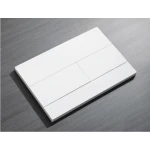 Панель змиву Koer KT-0603-03 240x160x10mm пластикова, кнопка лінійна (колір білий) (KR5318)