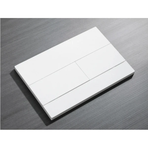 Панель змиву Koer KT-0603-03 240x160x10mm пластикова, кнопка лінійна (колір білий) (KR5318)