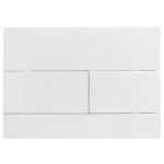 Панель змиву Koer KT-0603-03 240x160x10mm пластикова, кнопка лінійна (колір білий) (KR5318)