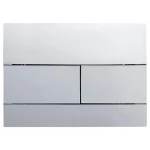 Панель змиву Koer KT-0603-01 240x160x10mm пластикова, кнопка лінійна (колір хром) (KR5319)