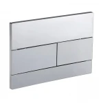 Панель змиву Koer KT-0603-01 240x160x10mm пластикова, кнопка лінійна (колір хром) (KR5319)