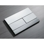 Панель змиву Koer KT-0603-01 240x160x10mm пластикова, кнопка лінійна (колір хром) (KR5319)
