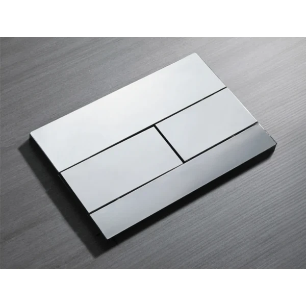 Панель змиву Koer KT-0603-01 240x160x10mm пластикова, кнопка лінійна (колір хром) (KR5319)