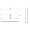 Панель змиву Koer KT-0603-01 240x160x10mm пластикова, кнопка лінійна (KR5319)