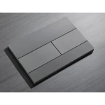 Панель змиву Koer KT-0603-07 240x160x10mm пластикова, кнопка лінійна (колір графіт) (KR5321)
