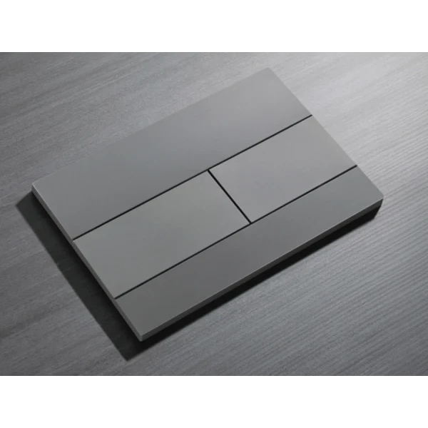 Панель змиву Koer KT-0603-07 240x160x10mm пластикова, кнопка лінійна (колір графіт) (KR5321)