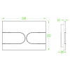 Панель змиву Koer KT-0604-03 240x160x10mm пластикова, кнопка закруглена (KR5322)