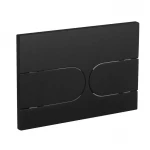 Панель змиву Koer KT-0604-05 240x160x10mm пластикова, кнопка закруглена (колір чорний матовий) (KR5324)