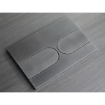 Панель змиву Koer KT-0604-07 240x160x10mm пластикова, кнопка закруглена (колір графіт) (KR5325)