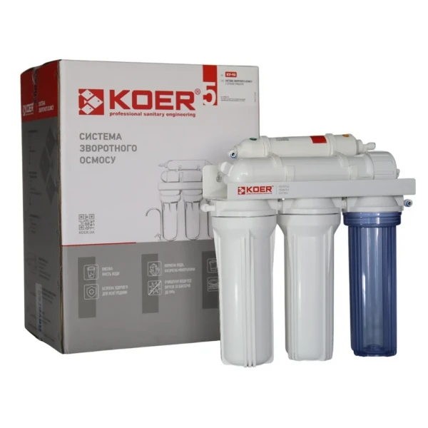 Система зворотного осмосу KOER KV-90 5 ступенів, мембрана 75 галон (KR5326)