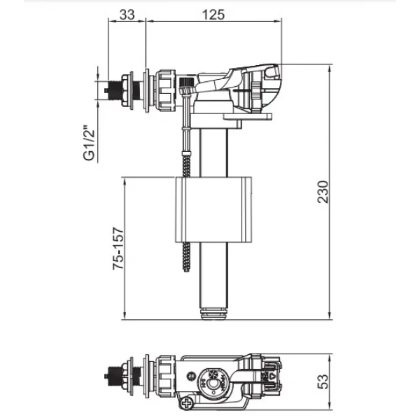 Арматура НАПОВНЮВАЛЬНА KOER KT-0105-1/2